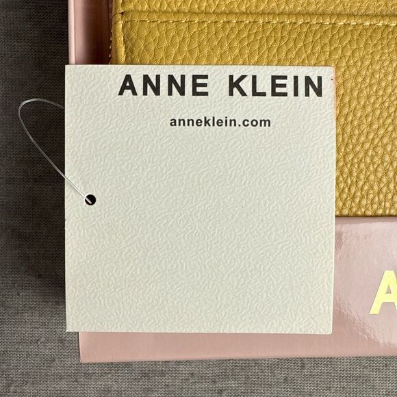 Anne Klein Butter Slim Zip Around Wallet Chartreuse NWT - Picture 5 of 5